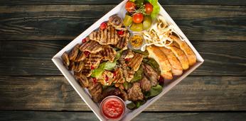 Доставка блюд и напитков на 10 персон